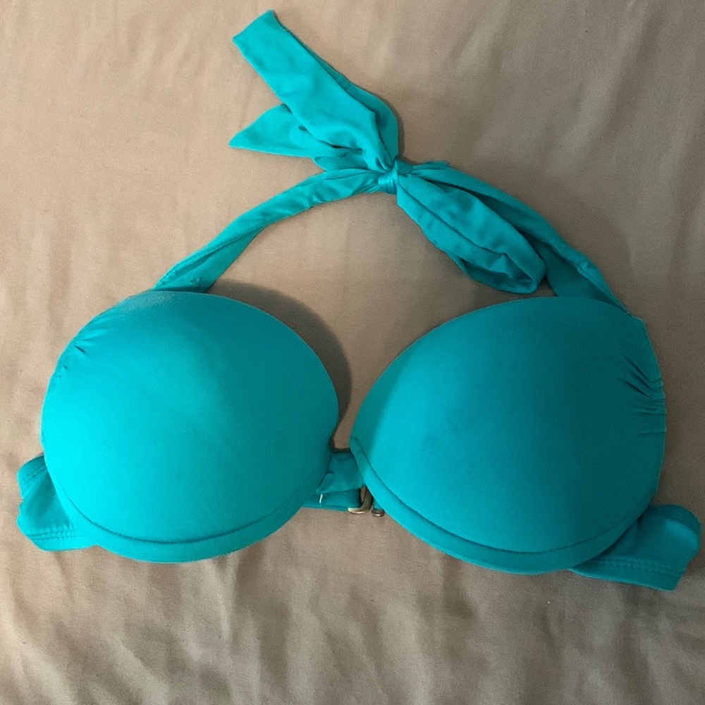 Size S Teal Push-Up Swimsuit Top